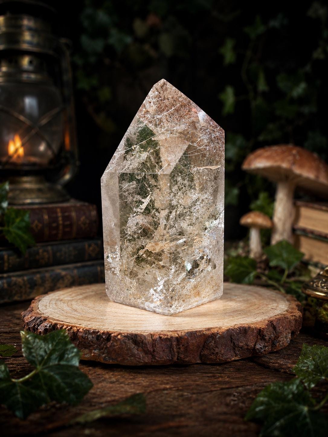 Rutilated Smoky Quartz Tower