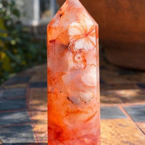 Carnelian Flower Agate Tower — photo 2