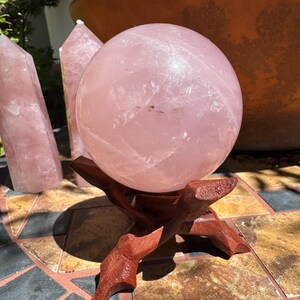 Large Rose Quartz Sphere — photo 5