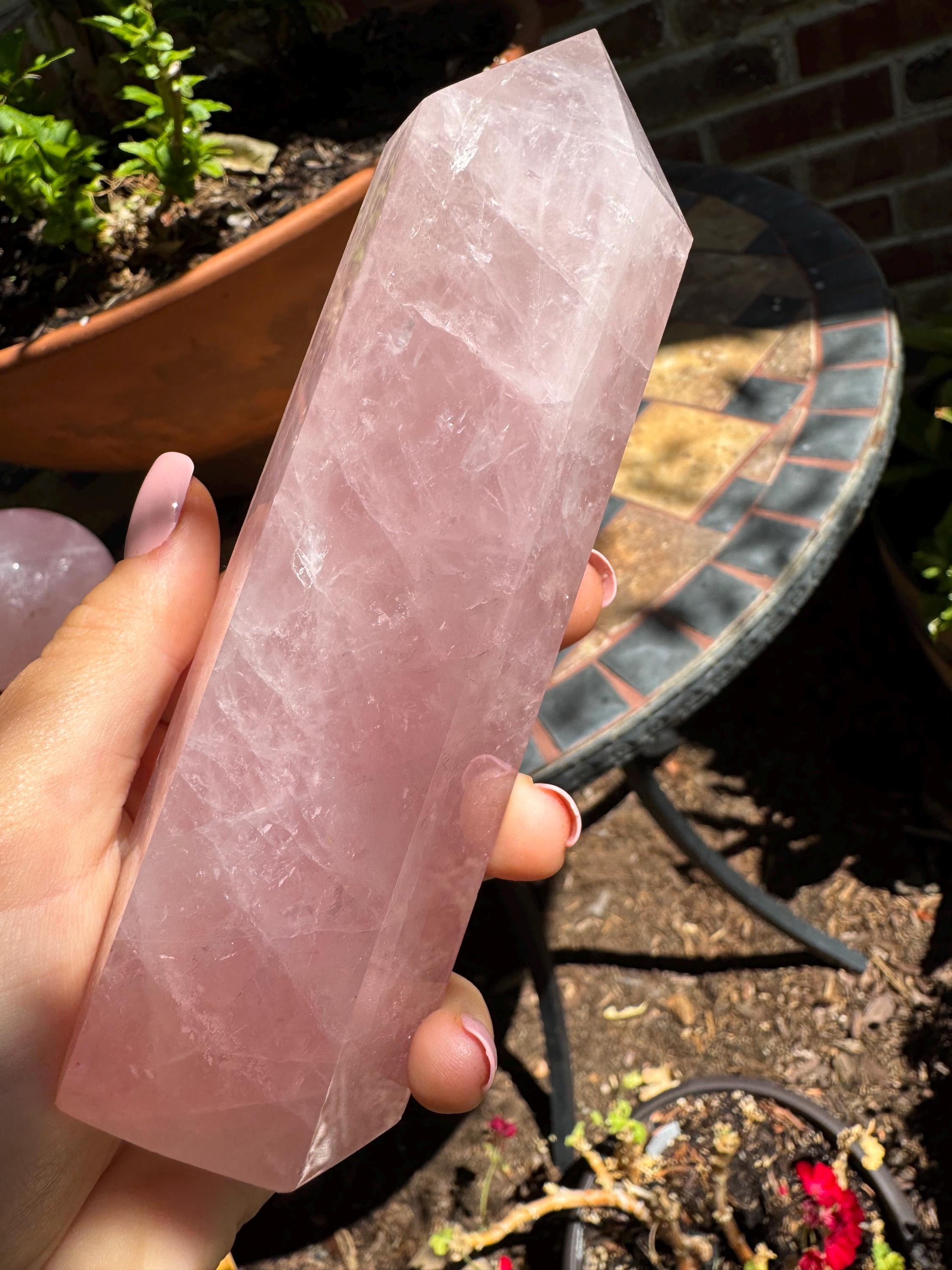 Large Rose Quartz Tower — photo 6