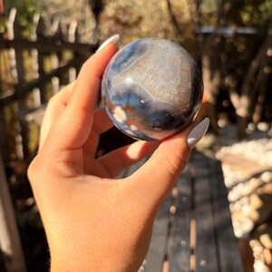 Blue Flower Agate Sphere — photo 6