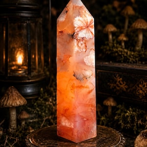 Carnelian Flower Agate Tower — photo 1