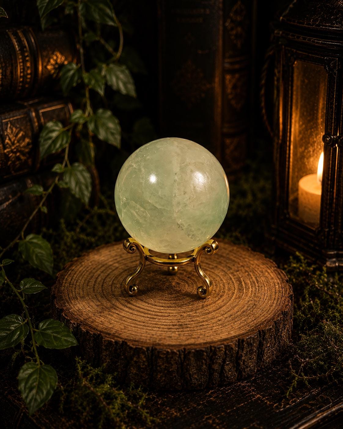 Green Fluorite Sphere
