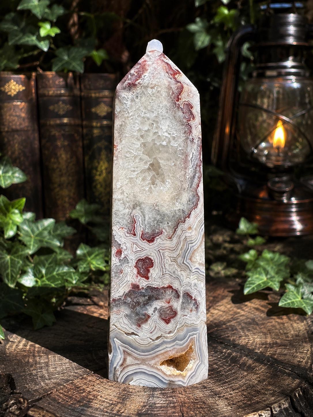 Mexican Lace Agate Tower