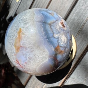 Blue Flower Agate Sphere — photo 3