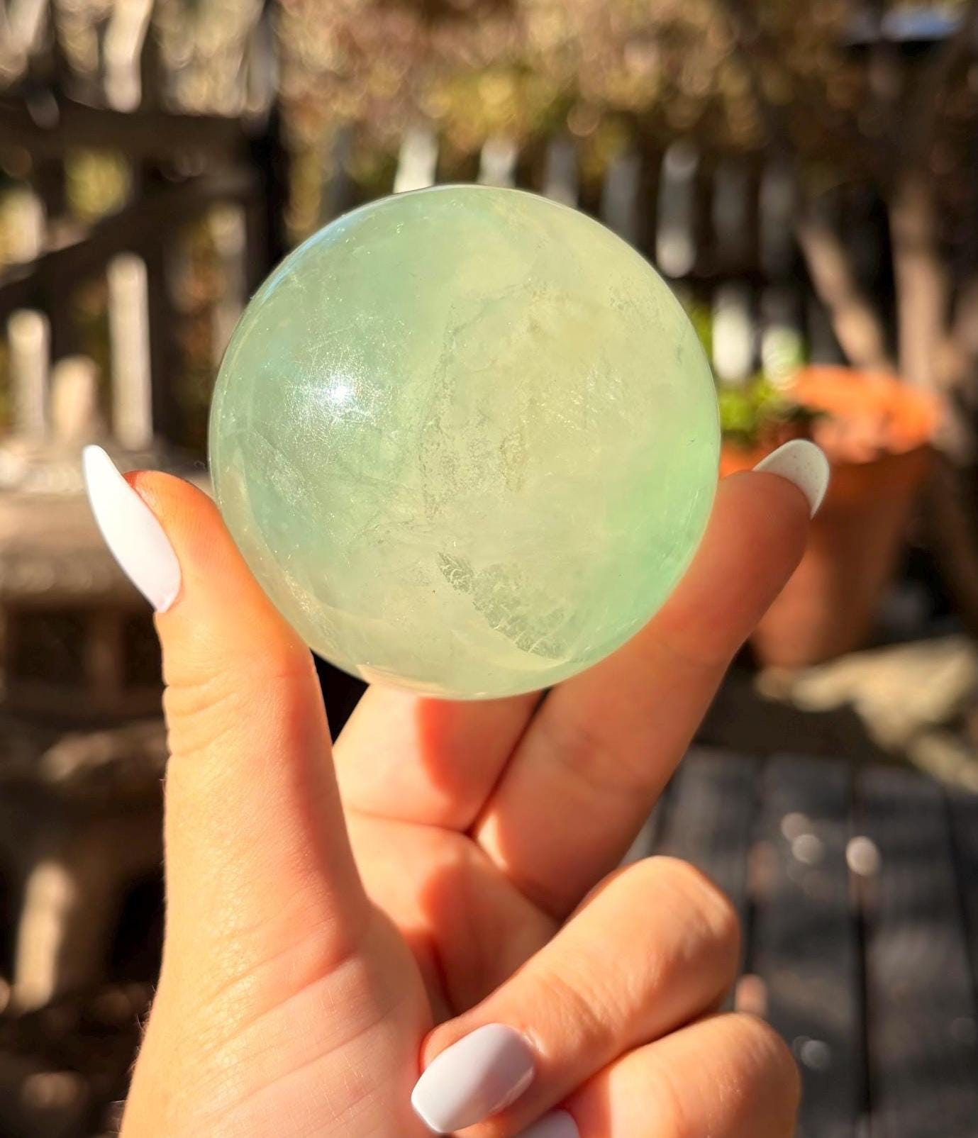 Green Fluorite Sphere — photo 3