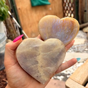 Blue Flash Moonstone Heart — photo 8