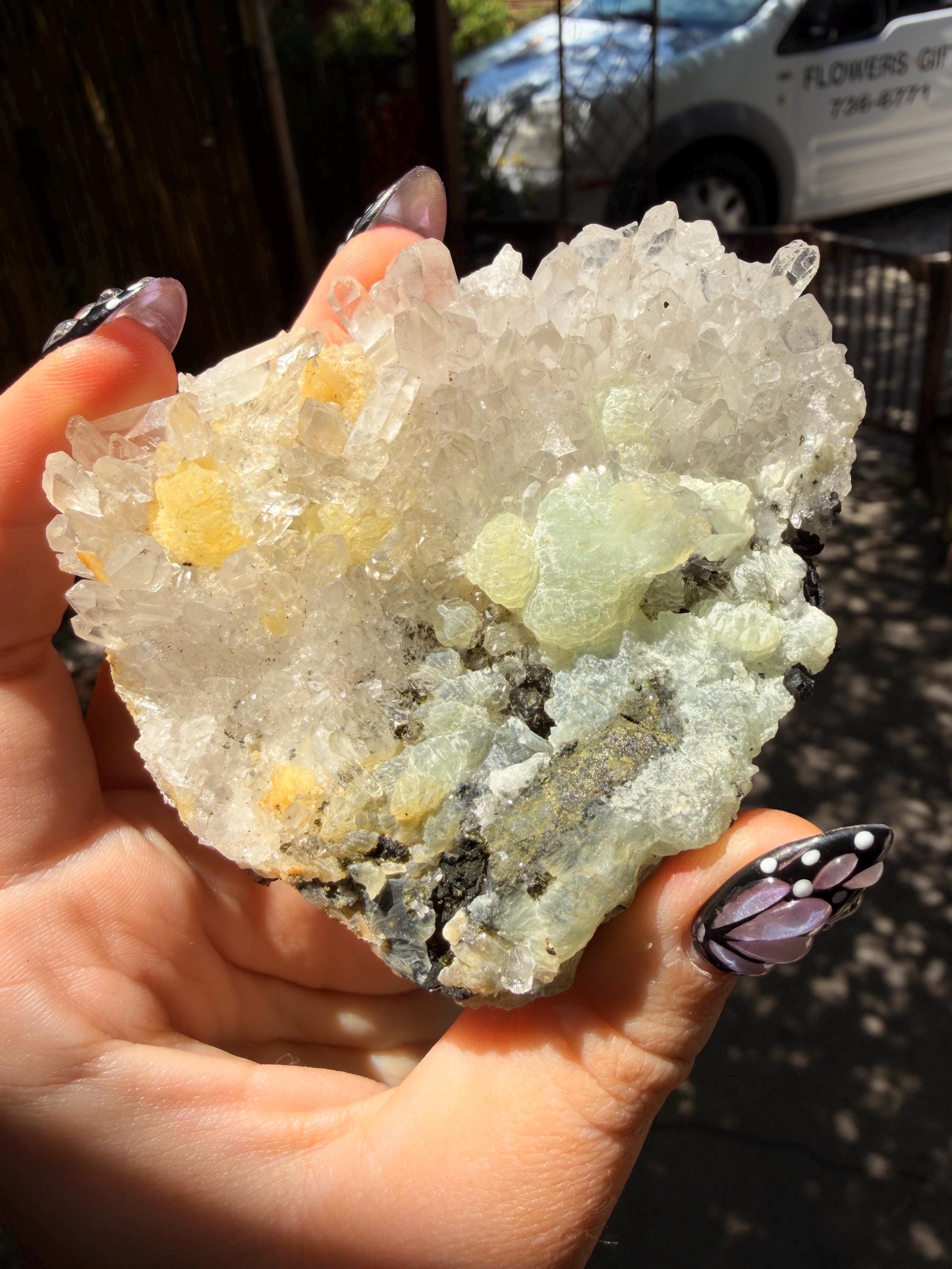 Prehnite on Quartz — photo 3