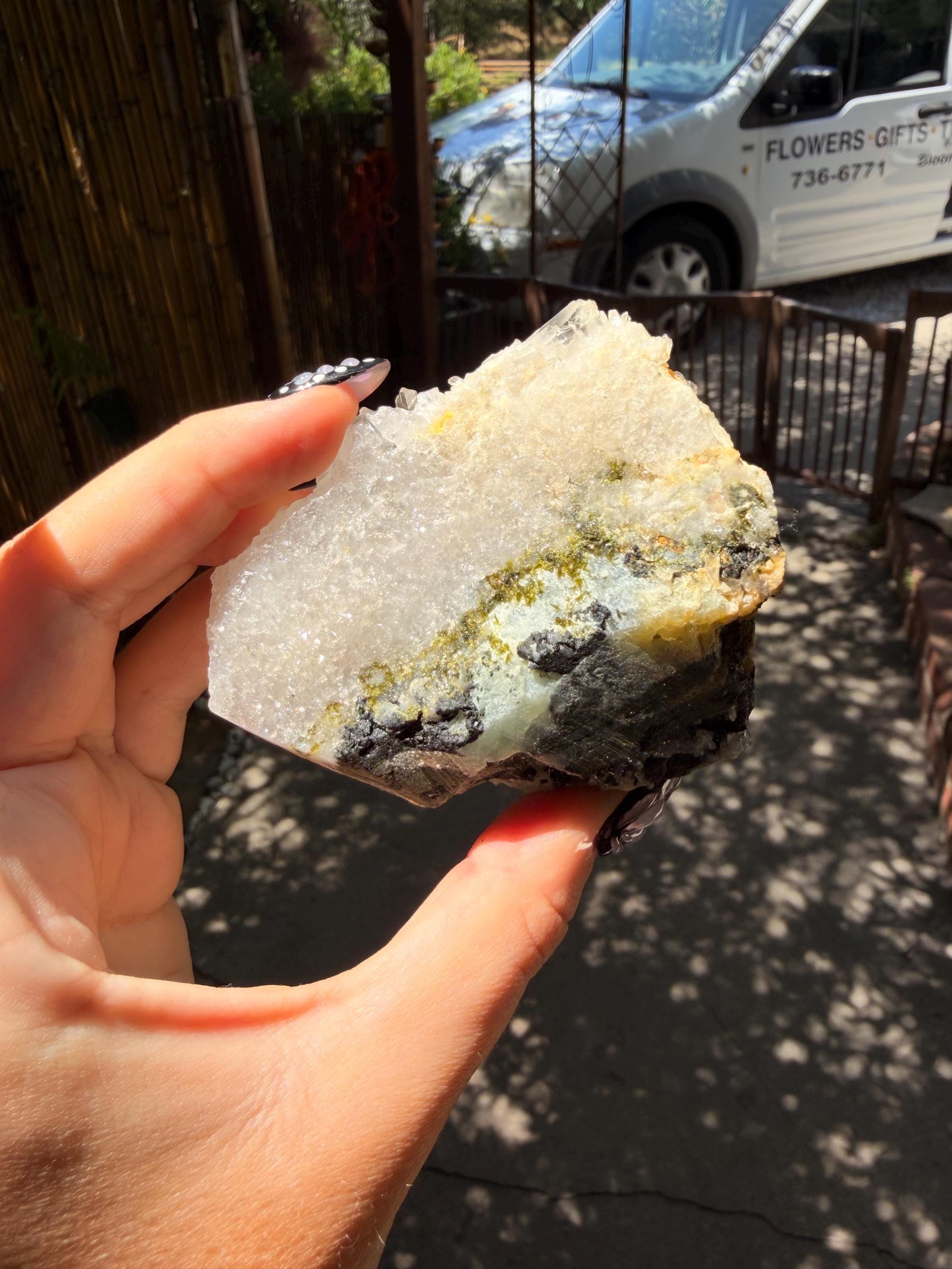 Prehnite on Quartz — photo 5