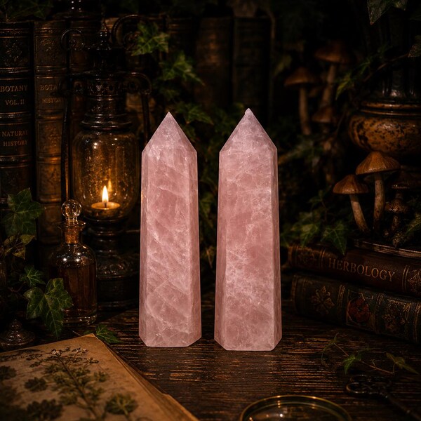 Large Rose Quartz Tower