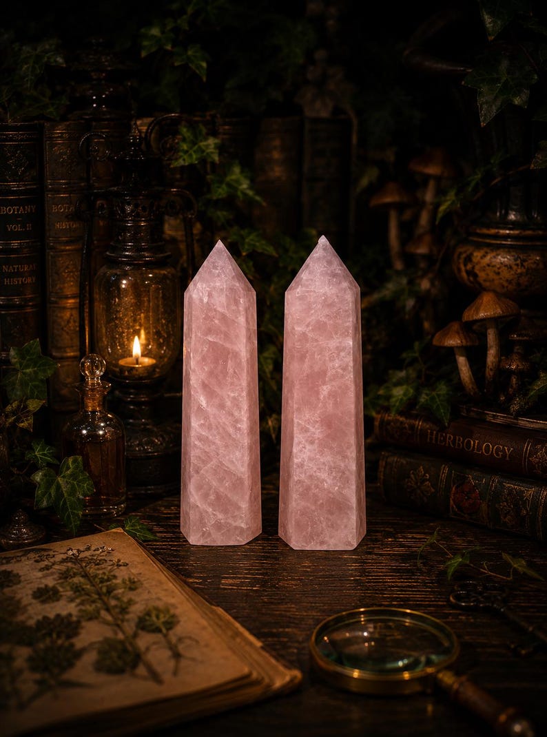 Large Rose Quartz Tower
