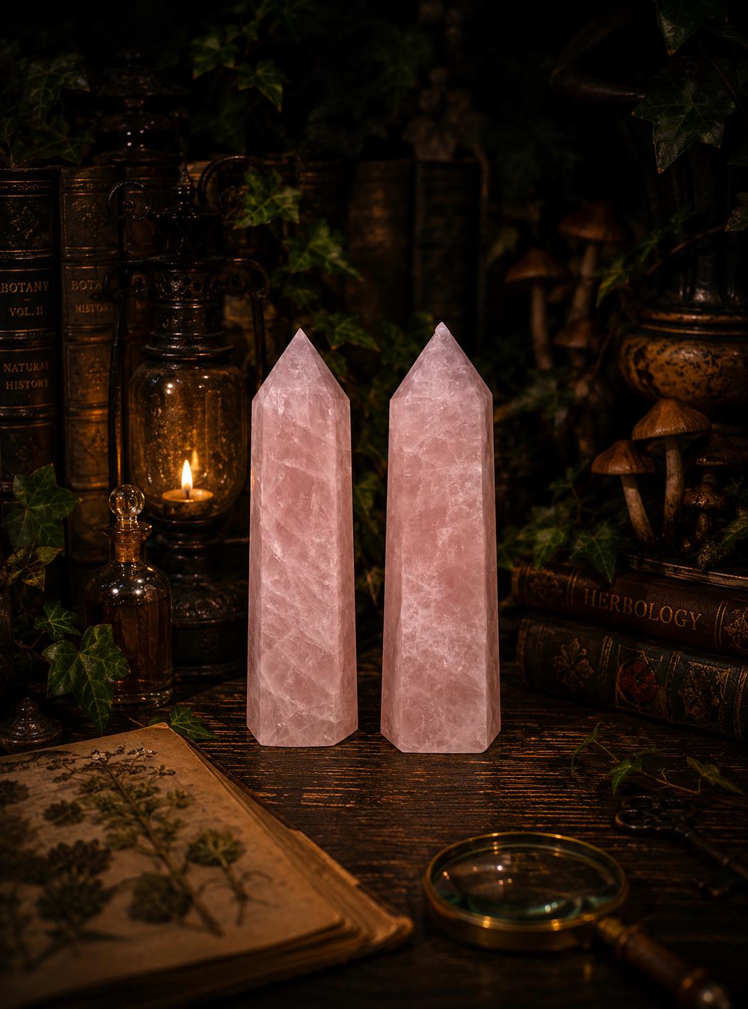 Large Rose Quartz Tower