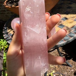 Rose Quartz Tower | Crystal Point of Love & Compassion | Healing Stone | Witchy Decor | Self-Love Crystal Tower