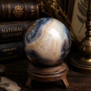 Blue Flower Agate Sphere — photo 1