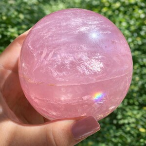Large Rose Quartz Sphere — photo 2