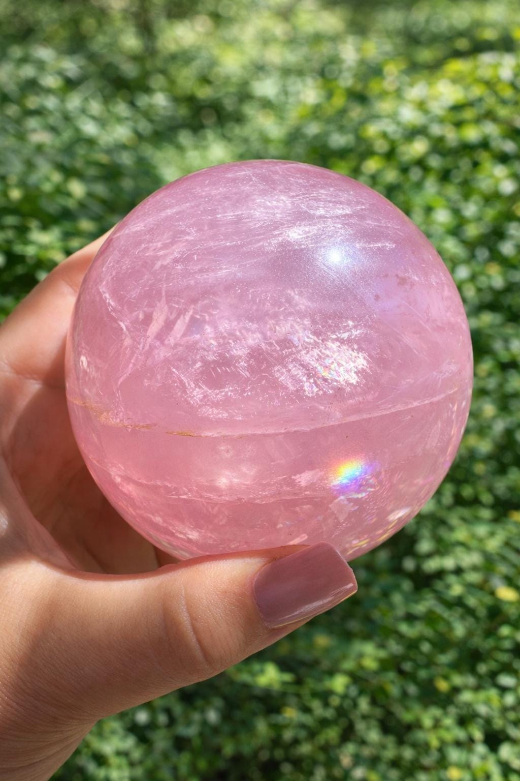 Large Rose Quartz Sphere — photo 2