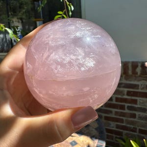 Large Rose Quartz Sphere — photo 4