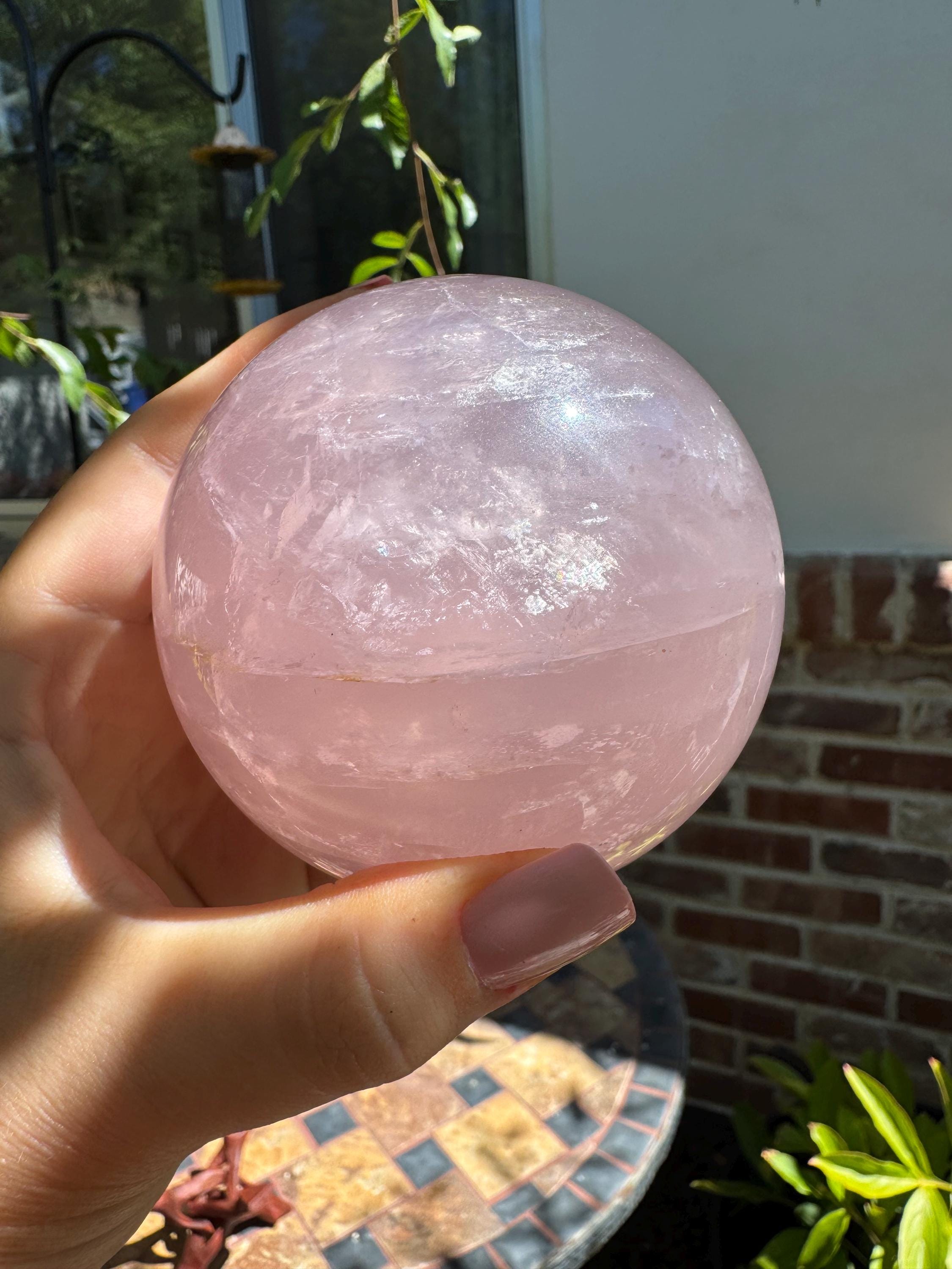 Large Rose Quartz Sphere — photo 4