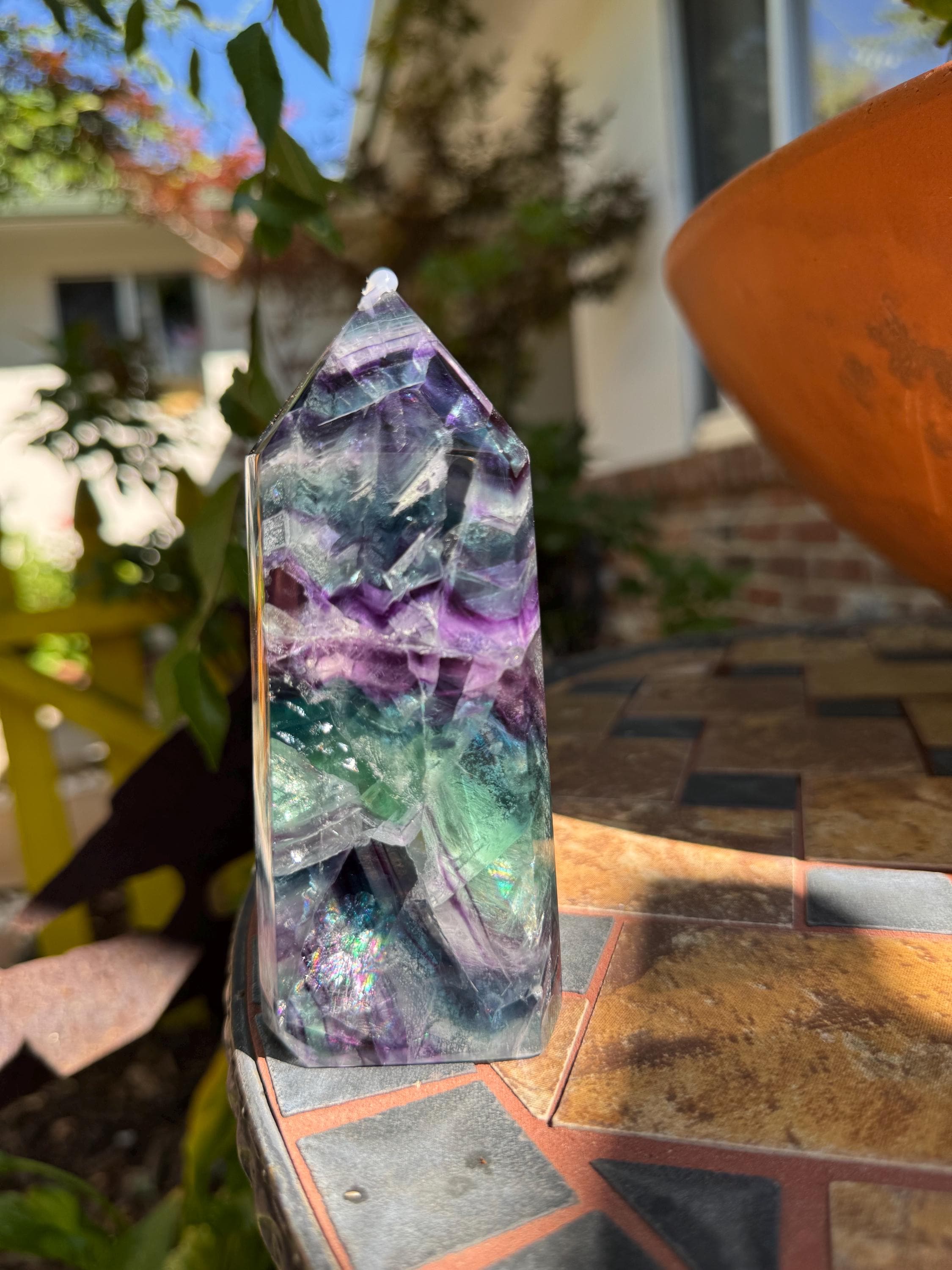 Rainbow Fluorite Tower — photo 7