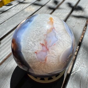 Blue Flower Agate Sphere — photo 5