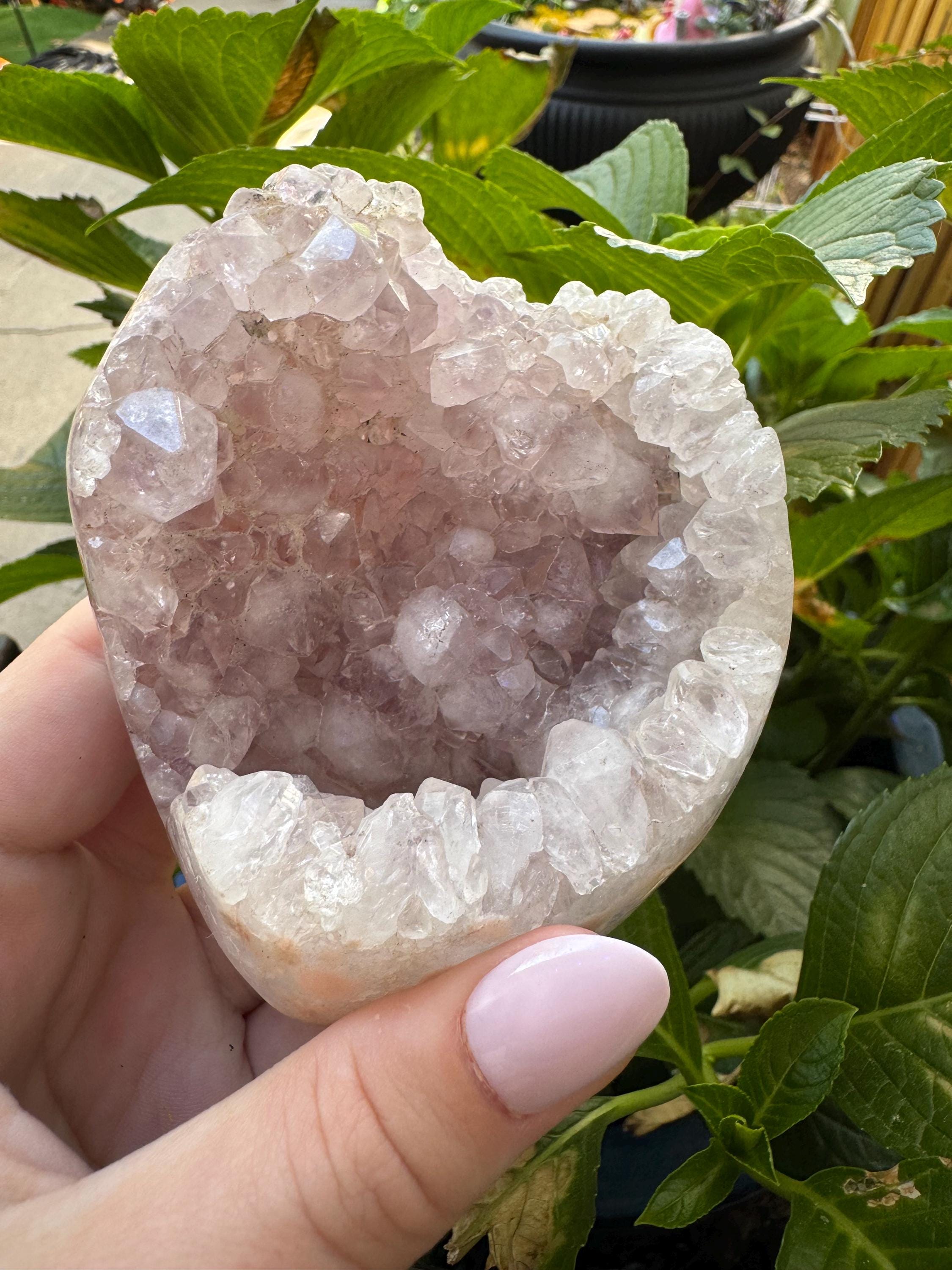 Pink Amethyst Druzy Flame — photo 4