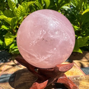 Large Rose Quartz Sphere — photo 3