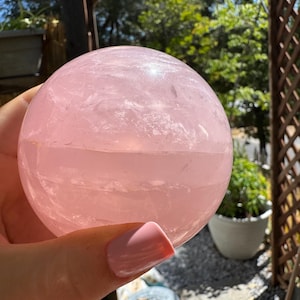 Large Rose Quartz Sphere — photo 6