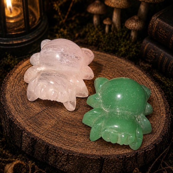 Crystal Spider Carving