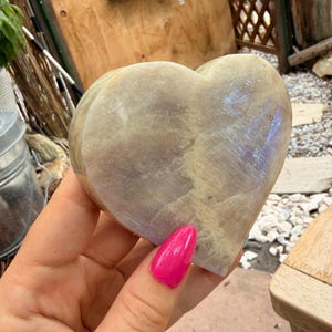 Blue Flash Moonstone Heart — photo 5
