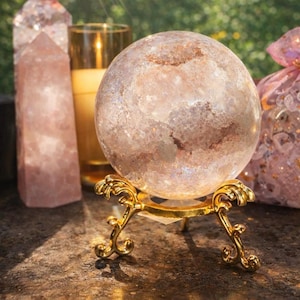 Pink Amethyst Druzy Sphere — photo 2