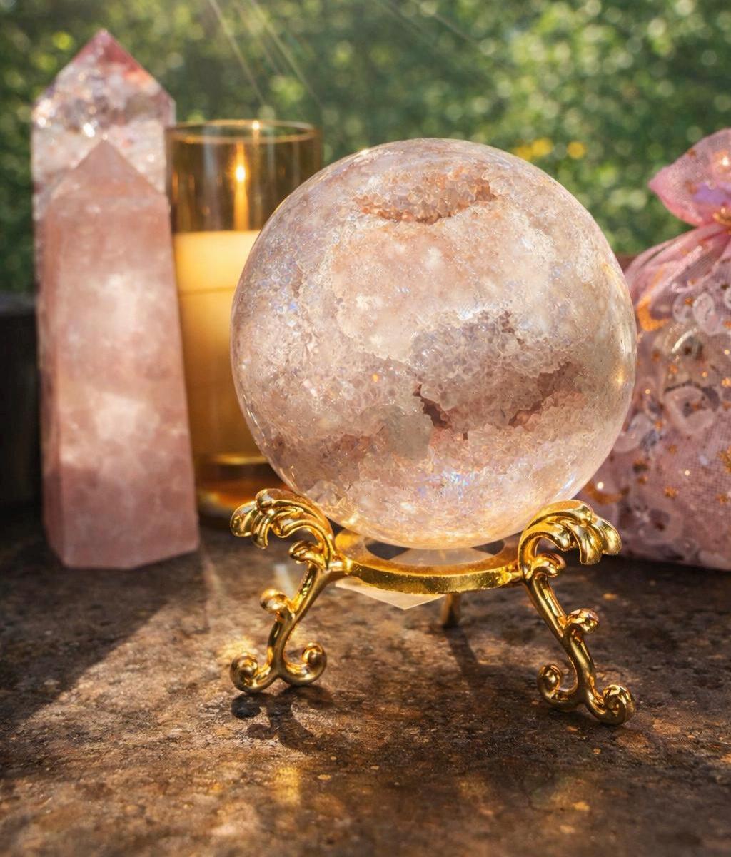 Pink Amethyst Druzy Sphere — photo 2