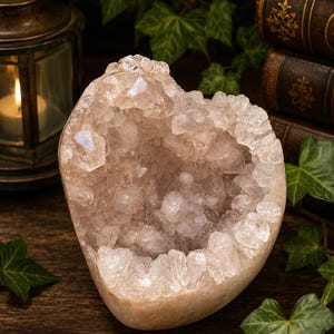Pink Amethyst Druzy Flame — photo 1