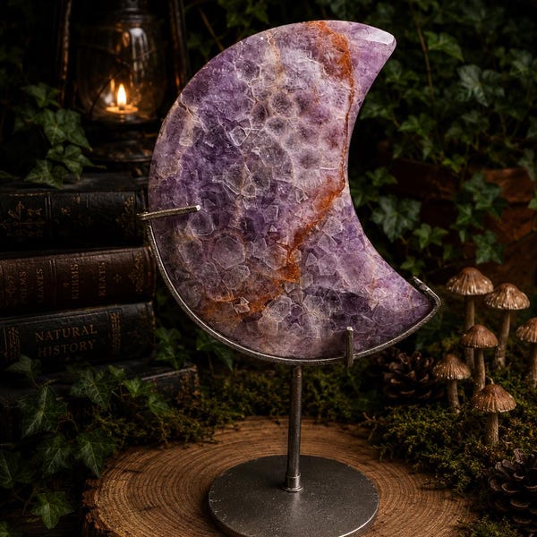 Amethyst Crescent Moon