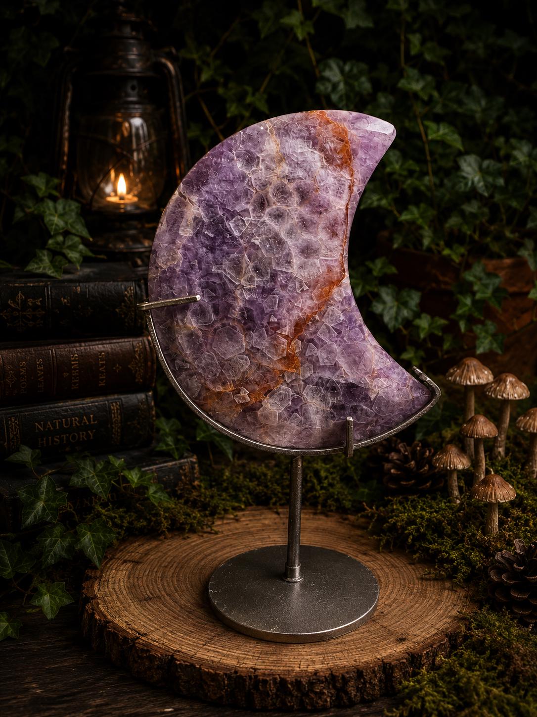 Amethyst Crescent Moon