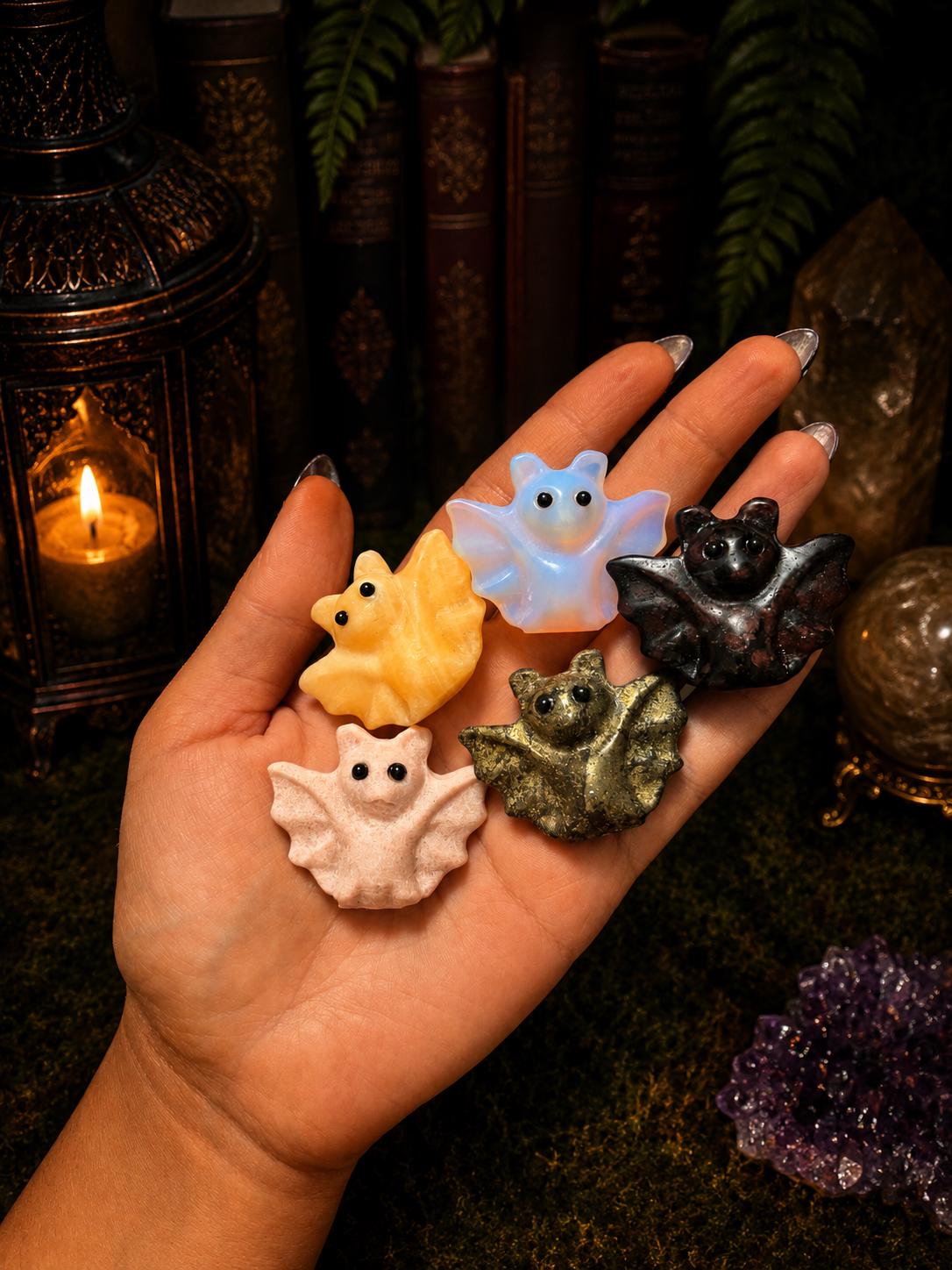 Crystal Bat Carving