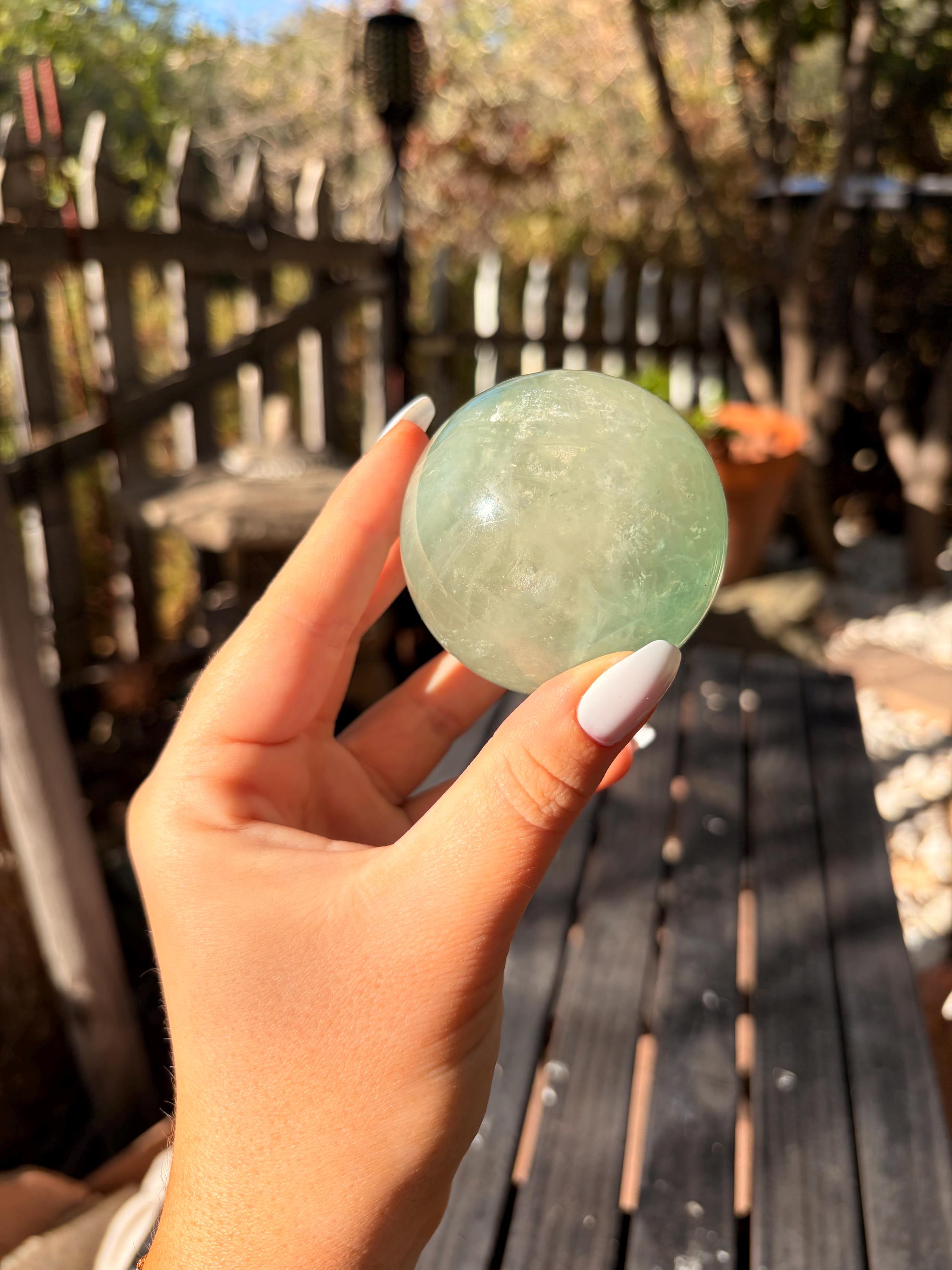 Green Fluorite Sphere — photo 5