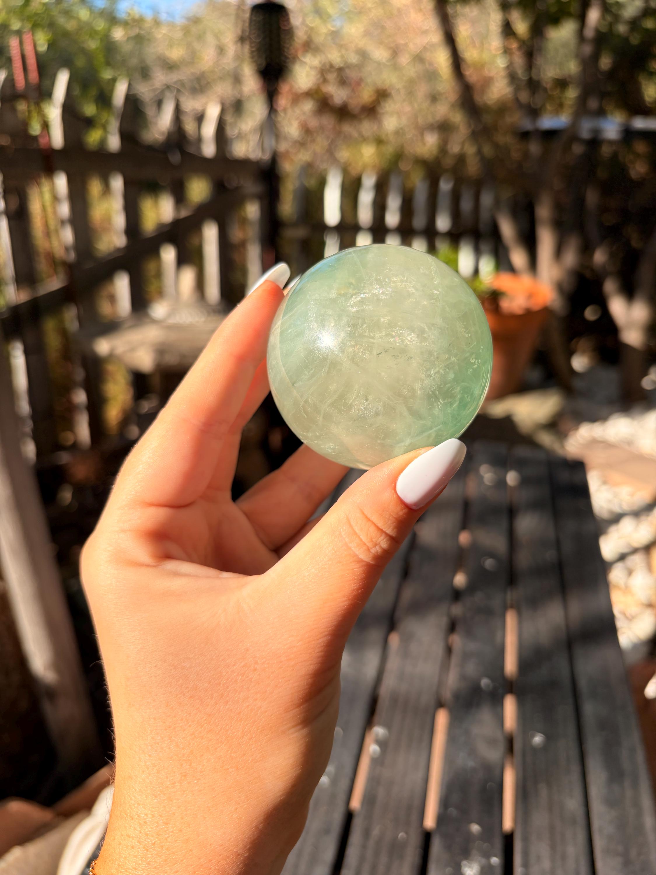 Green Fluorite Sphere — photo 4