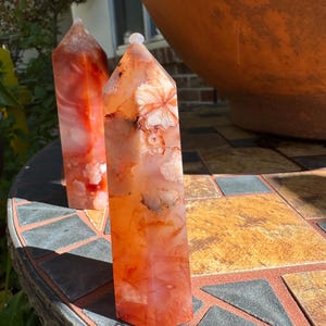 Carnelian Flower Agate Tower — photo 3