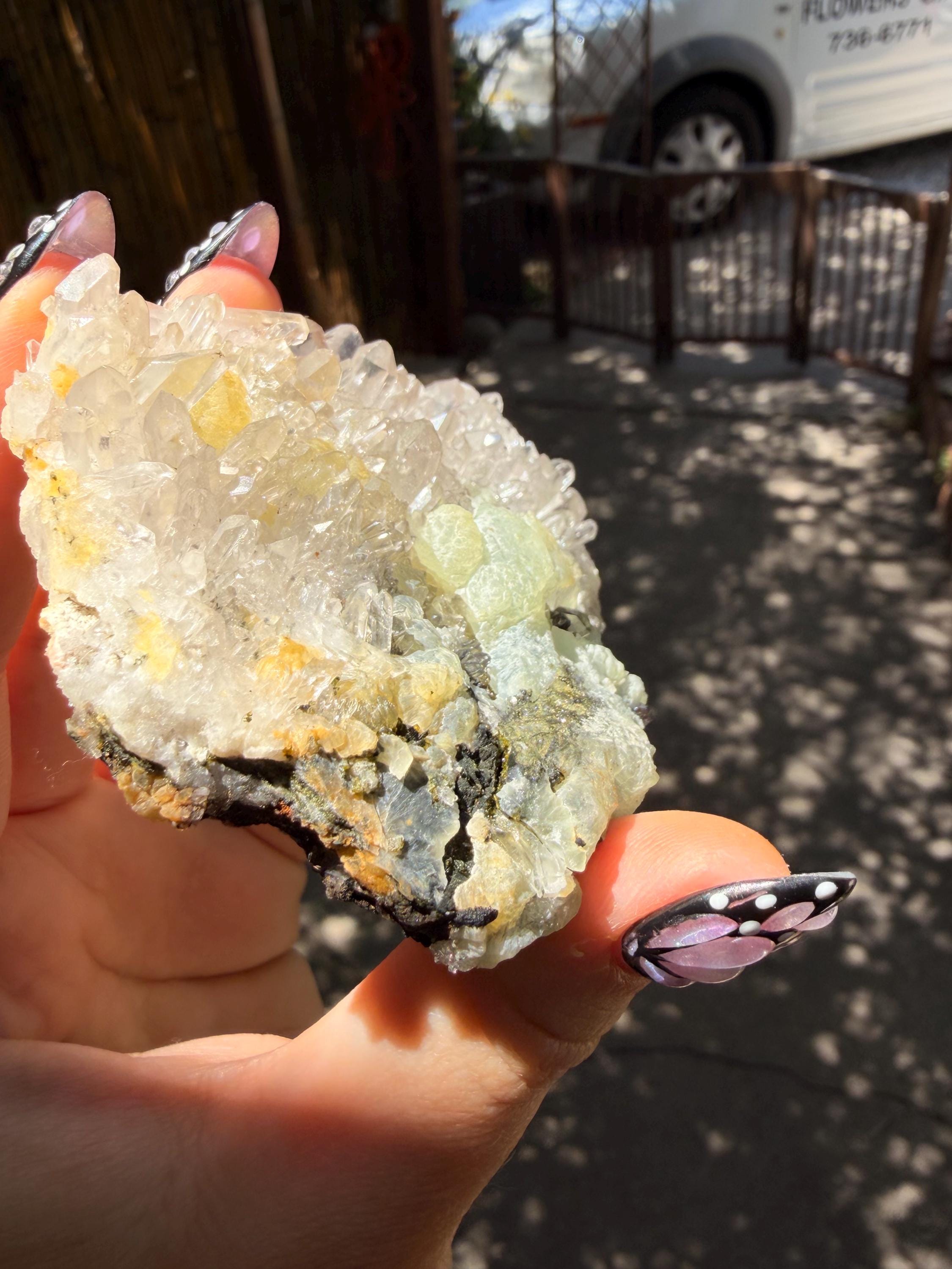 Prehnite on Quartz — photo 4