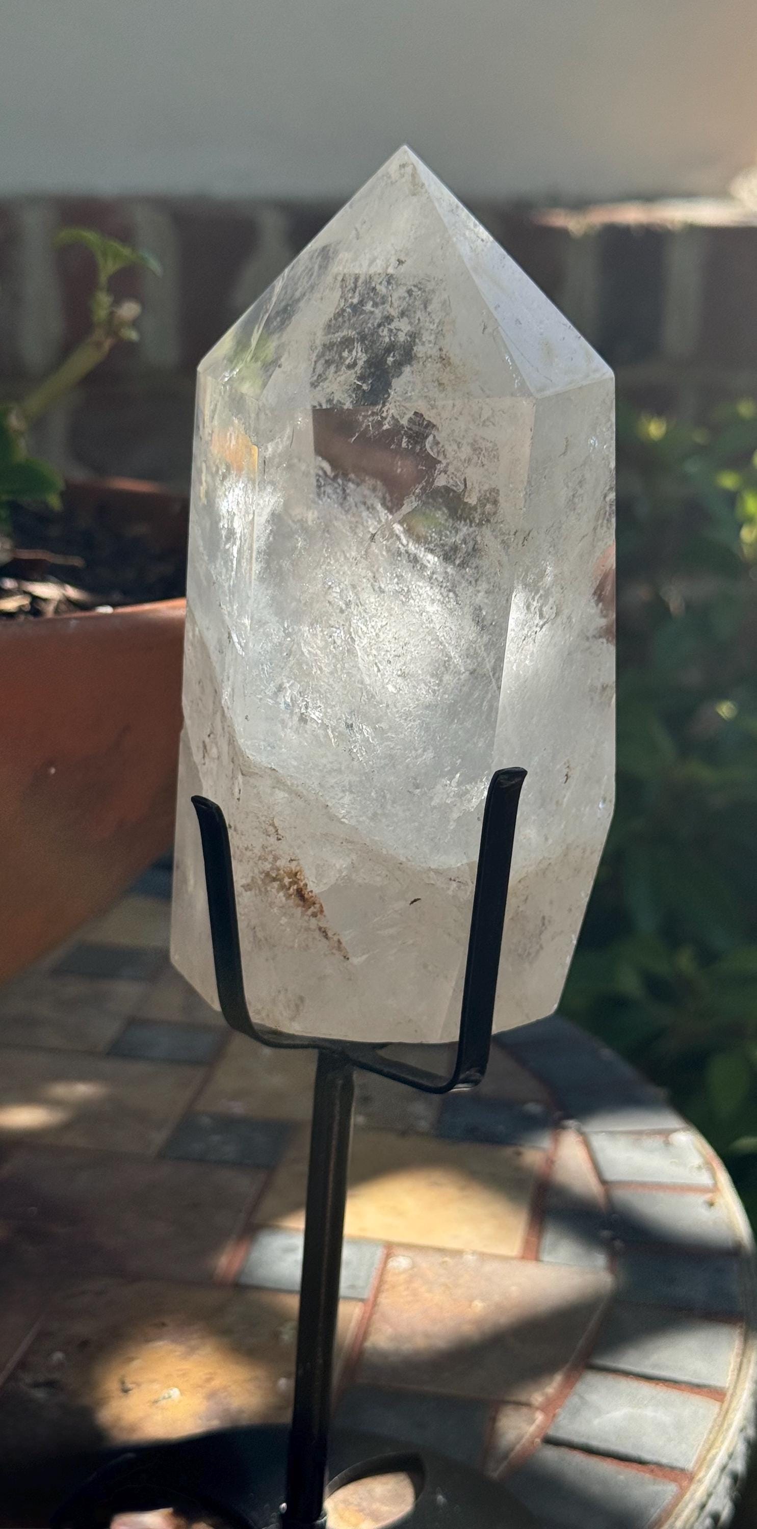 Clear Quartz Tower with Rainbows — photo 4