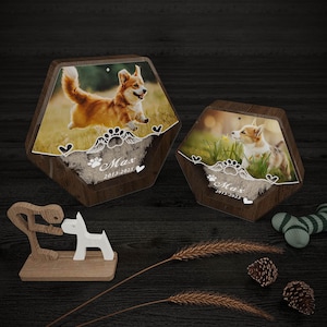 Custom Pet Memorial Box, Pet Fur Keepsake, Pet Hair Storage Box, Acrylic Box with Pet Picture, Pet Tooth Memorial Gift
