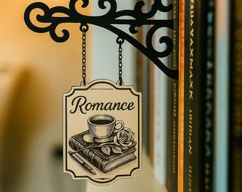 Letreros personalizados para tabernas de libros, regalo para amantes de los libros, organizadores de biblioteca, separadores de géneros literarios, regalo para amantes de los libros, regalo personalizado para aficionados a los libros, libro personalizado