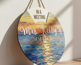 Personalized School Office Door Sign, Custom Rotating Office Sign, Work Status Spinning Sign, Private Office Door Sign, Manager Office Decor