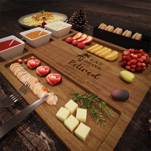 Retirement Charcuterie Board Gift | Engraved Keepsake for Retirees | Thoughtful Personalized Gift | Unique Farewell Gifts Ideas