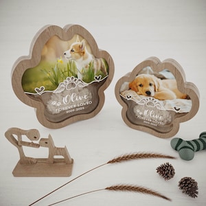 Custom Pet Memorial Box, Pet Fur Keepsake, Pet Hair Storage Box, Acrylic Box with Pet Picture, Pet Tooth Memorial Gift