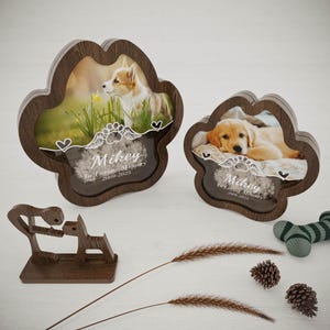 Custom Pet Memorial Box, Pet Fur Keepsake, Pet Hair Storage Box, Acrylic Box with Pet Picture, Pet Tooth Memorial Gift