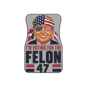 Car Mats (Set of 4) for Patriotic Supporters, Fun Voting Gifts, Automotive Accessories, Political Decor, Car Enthusiasts