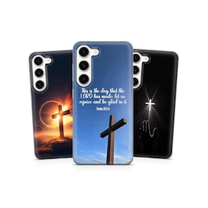 Christian Cross Bible Verse Phone Case: Soft TPU Gel Cover for iPhone, Samsung & Pixel