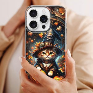 Halloween Cat Phone Case Pumpkin Cover For iPhone 16 16e 15 Pro Max 14 13 12 11 Plus Samsung Galaxy S25 S24 FE S23 S22 S20 A56 A35 A15 A36