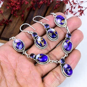 purple dress turquoise jewelry Purple Turquoise Necklace